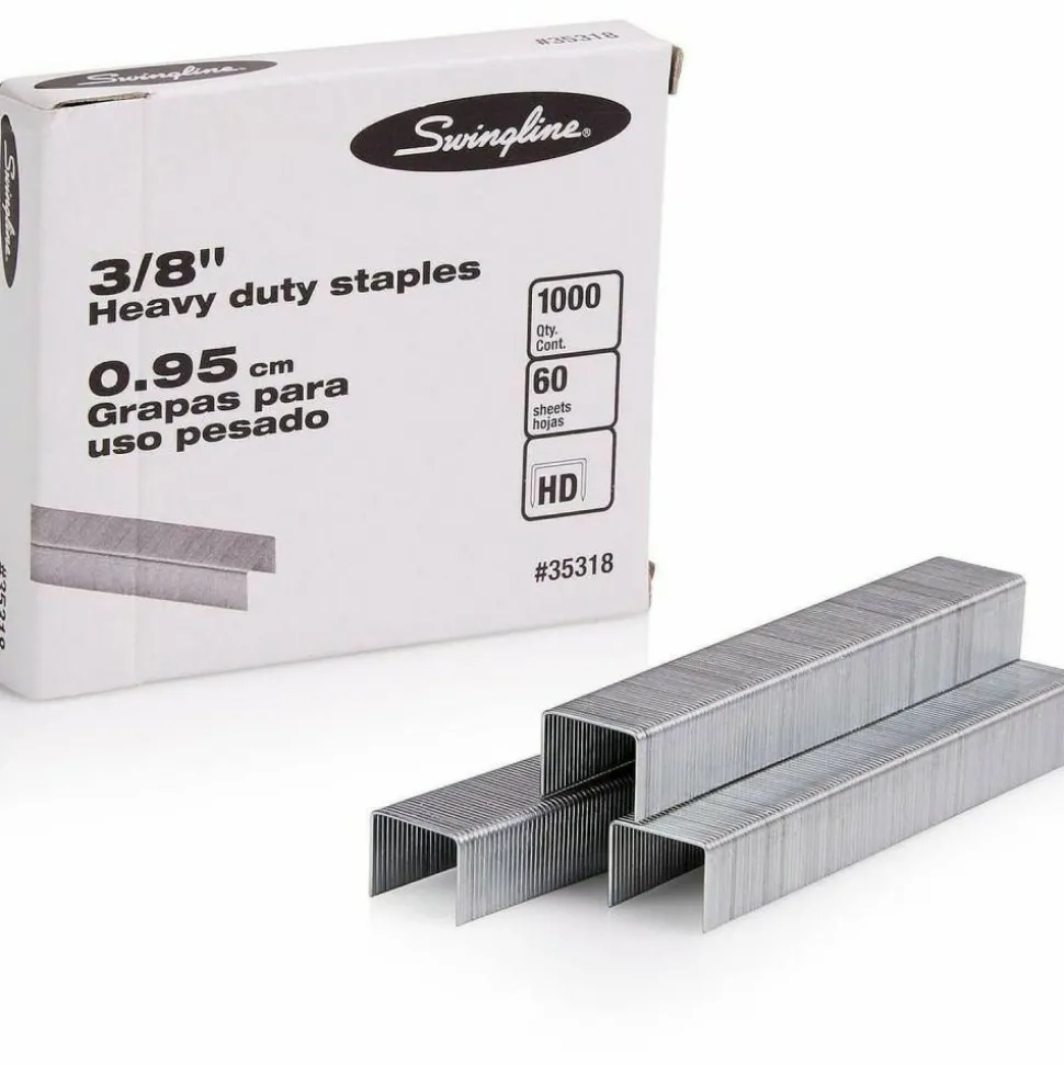 Swingline Heavy-Duty Staples, 3/8", Box Of 1,000