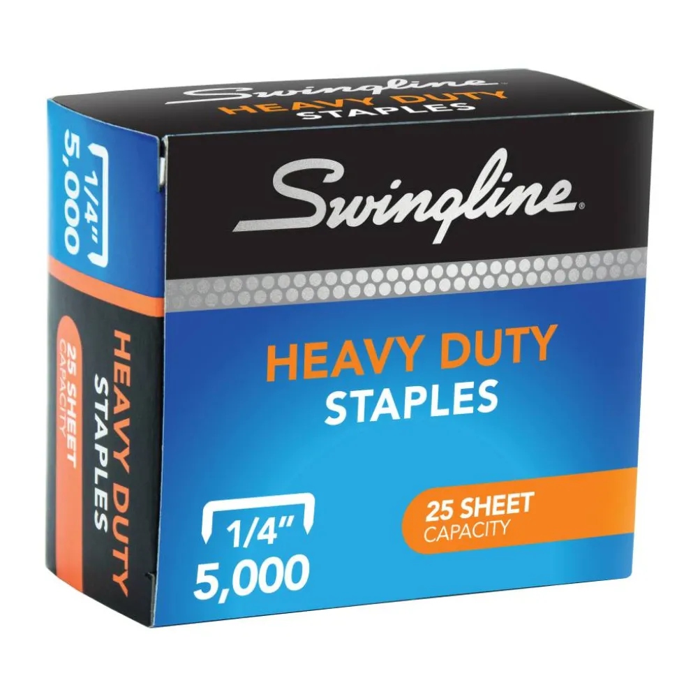 Swingline Heavy-Duty Staples, 1/4", Box Of 5000