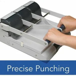 Swingline High-Capacity Adjustable Paper Punch, Light Gray