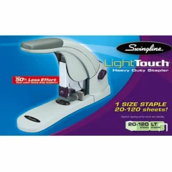 Swingline LightTouch Heavy-Duty Stapler, Silver