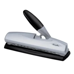 Swingline LightTouch High-Capacity Paper Punch, Black/Silver