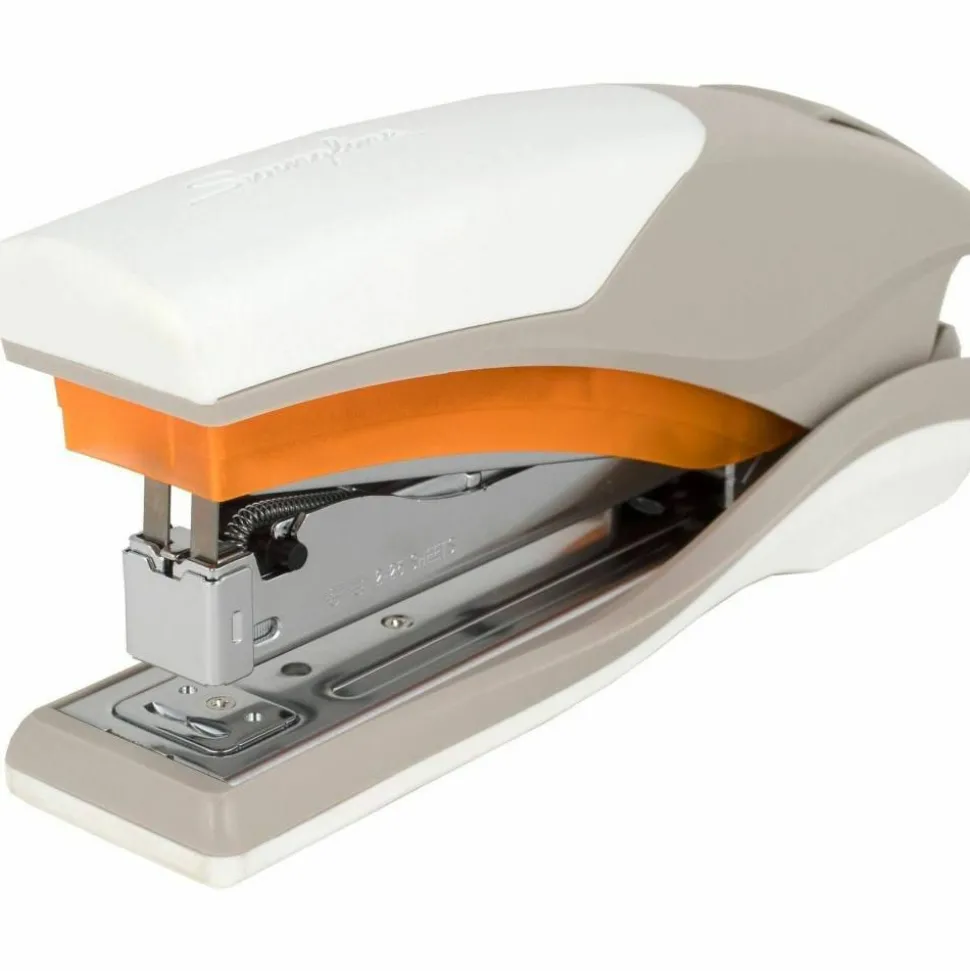 Swingline Optima 25 Reduced Effort Stapler, 25 Sheets Capacity, Orange/Gray