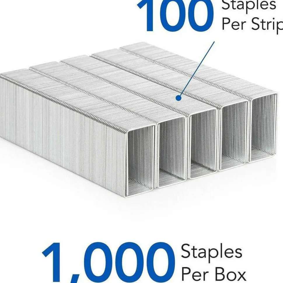 Swingline Premium Heavy Duty Staples, 15/16" Leg, 100 Per Strip, 1,000/Box - 100 Per Strip - Heavy Duty - 15/16" Leg - Holds 210 Sheet(s) -