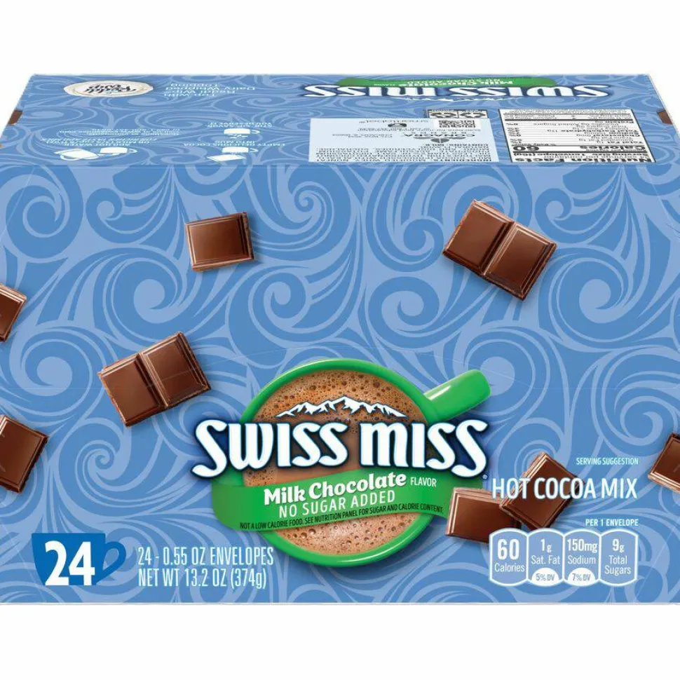 Swiss Miss Milk Chocolate No Sugar Added Cocoa Mix Packets