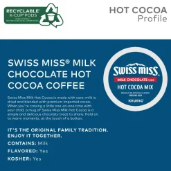 Swiss Miss Milk Hot Cocoa K-Cup Pods, 0.65 Oz, Pack Of 44 Pods