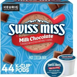 Swiss Miss Milk Hot Cocoa K-Cup Pods, 0.65 Oz, Pack Of 44 Pods