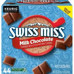 Swiss Miss Milk Hot Cocoa K-Cup Pods, 0.65 Oz, Pack Of 44 Pods