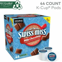 Swiss Miss Milk Hot Cocoa K-Cup Pods, 0.65 Oz, Pack Of 44 Pods