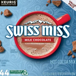 Swiss Miss Milk Hot Cocoa K-Cup Pods, 0.65 Oz, Pack Of 44 Pods