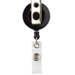 Swivel Alligator Clip Badge Reel, Black