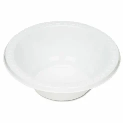 Tablemate Plastic Dinnerware, Bowl, 12 oz, White, 125/Pack