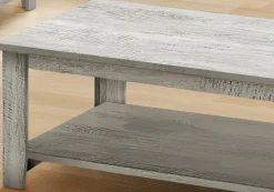 Table Set, 3pcs Set, Coffee, End, Side, Accent, Living Room, Grey Laminate, Transitional