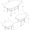 Table Set, 3pcs Set, Coffee, End, Side, Accent, Living Room, Black And Grey Laminate, Transitional