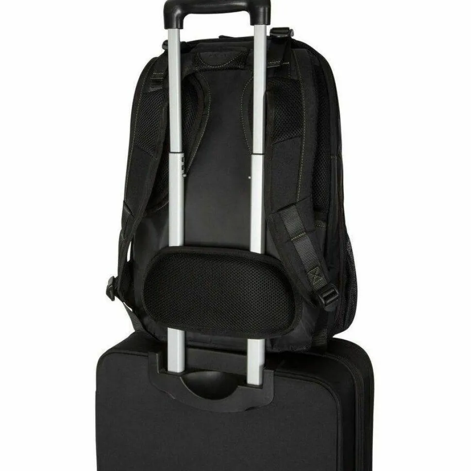 Targus Spruce EcoSmart TBB019US Carrying Case (Backpack) for 17" Notebook - Black, Green - TAA Compliant