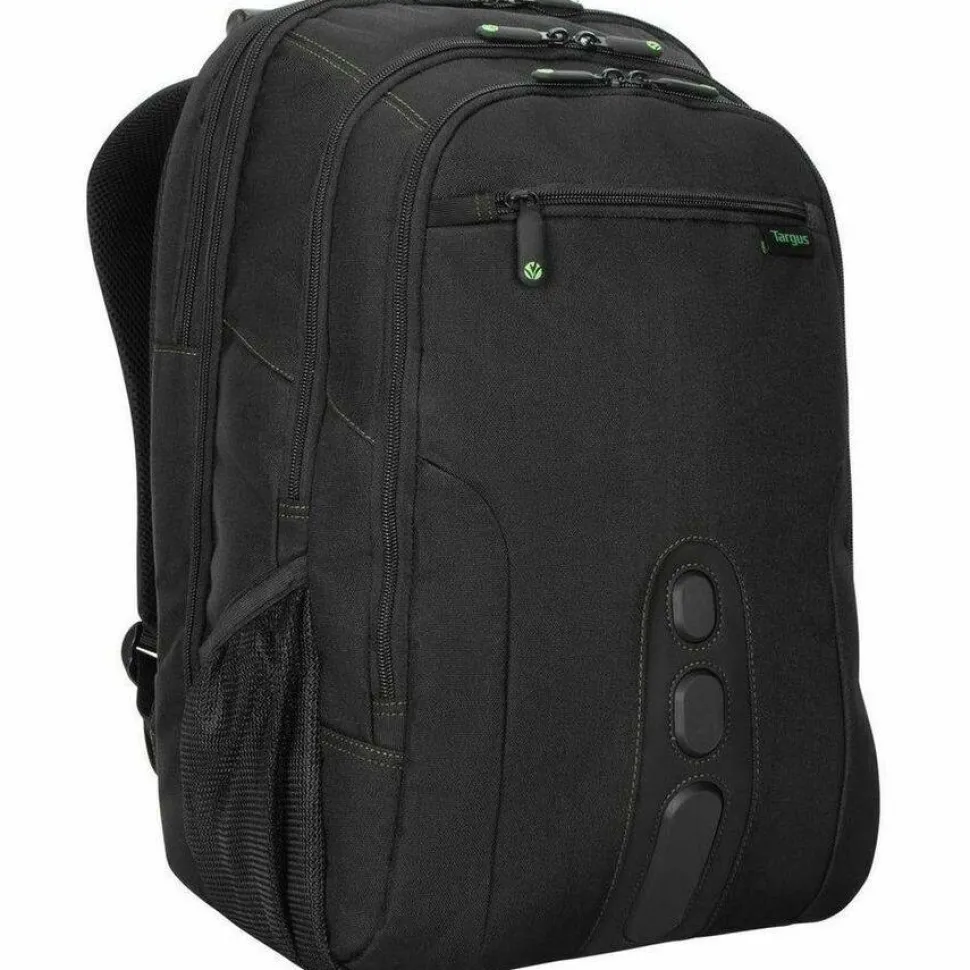 Targus Spruce EcoSmart TBB019US Carrying Case (Backpack) for 17" Notebook - Black, Green - TAA Compliant