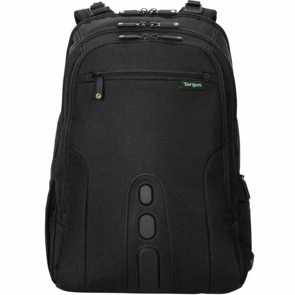 Targus Spruce EcoSmart TBB019US Carrying Case (Backpack) for 17" Notebook - Black, Green - TAA Compliant