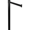 Tatco Adjusta-Tape Black Crowd Control Stanchions, 40"H, Black, Box Of 2