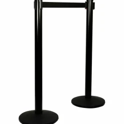 Tatco Adjusta-Tape Black Crowd Control Stanchions, 40