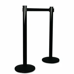 Tatco Adjusta-Tape Black Crowd Control Stanchions, 40