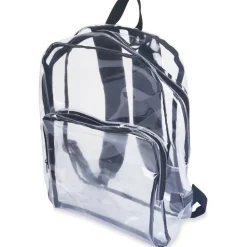 Tatco Carrying Case (Backpack) Notebook - Clear, Black
