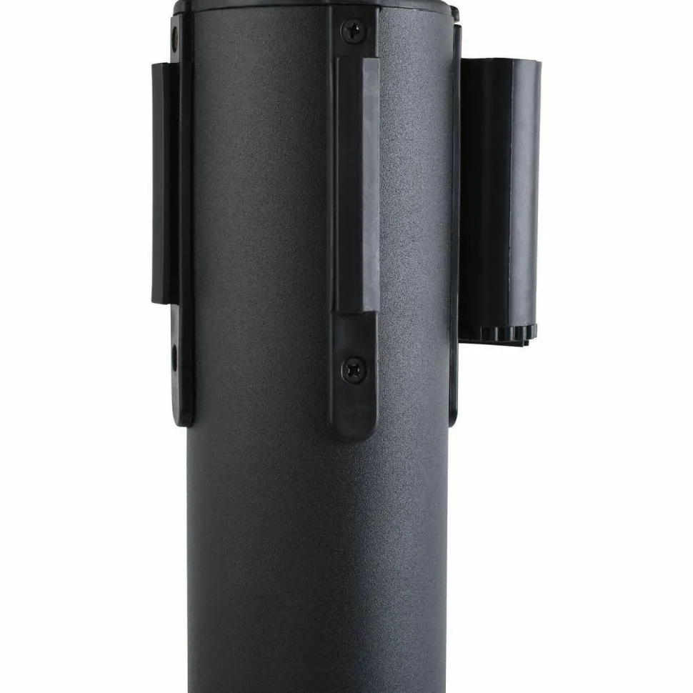 Tatco Economy Crowd Control, Assorted Materials, 14" x 35" x 9 ft 6", Black, 2/Carton