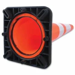 Tatco Traffic Cone, 11.5 x 11.5 x 28, Orange/Silver/Black