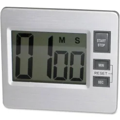 Tatco Desktop Digital Timer, Silver/Black