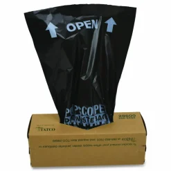Tatco Dog Waste Station Refill Bags - Black - Waste Disposal, Office, Park, Home - 200/Box - 10 / Carton