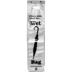 TATCO Umbrella Bags, Black/Clear, Box Of 1,000