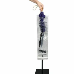 TATCO Umbrella Bags, Black/Clear, Box Of 1,000