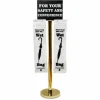Tatco Wet Umbrella Bag Stand, 16w x 12d x 54.5h, Brass/Black/White