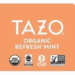 Tazo Regenerative Organic Refresh Mint Herbal Tea Bag