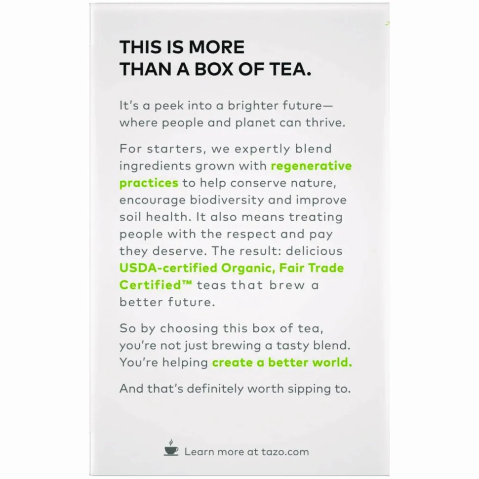 Tazo Regenerative Organic Zen Green Tea Bag