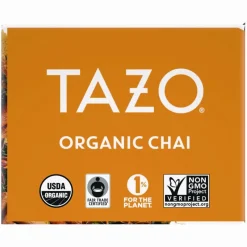Tazo Tea Bags, Organic Chai, 16/Box, 6 Boxes/Carton