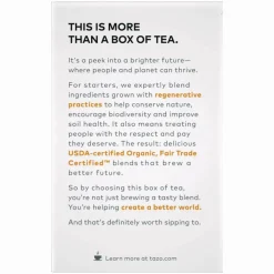 Tazo Tea Bags, Organic Chai, 16/Box, 6 Boxes/Carton