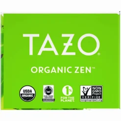 Tazo Tea Bags, Organic Zen, 16/Box, 6 Boxes/Carton