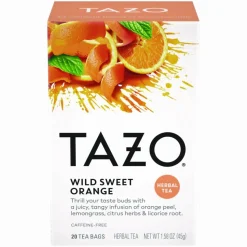 Tazo Tea Bags, Wild Sweet Orange, 20/Box, 6 Boxes/Carton