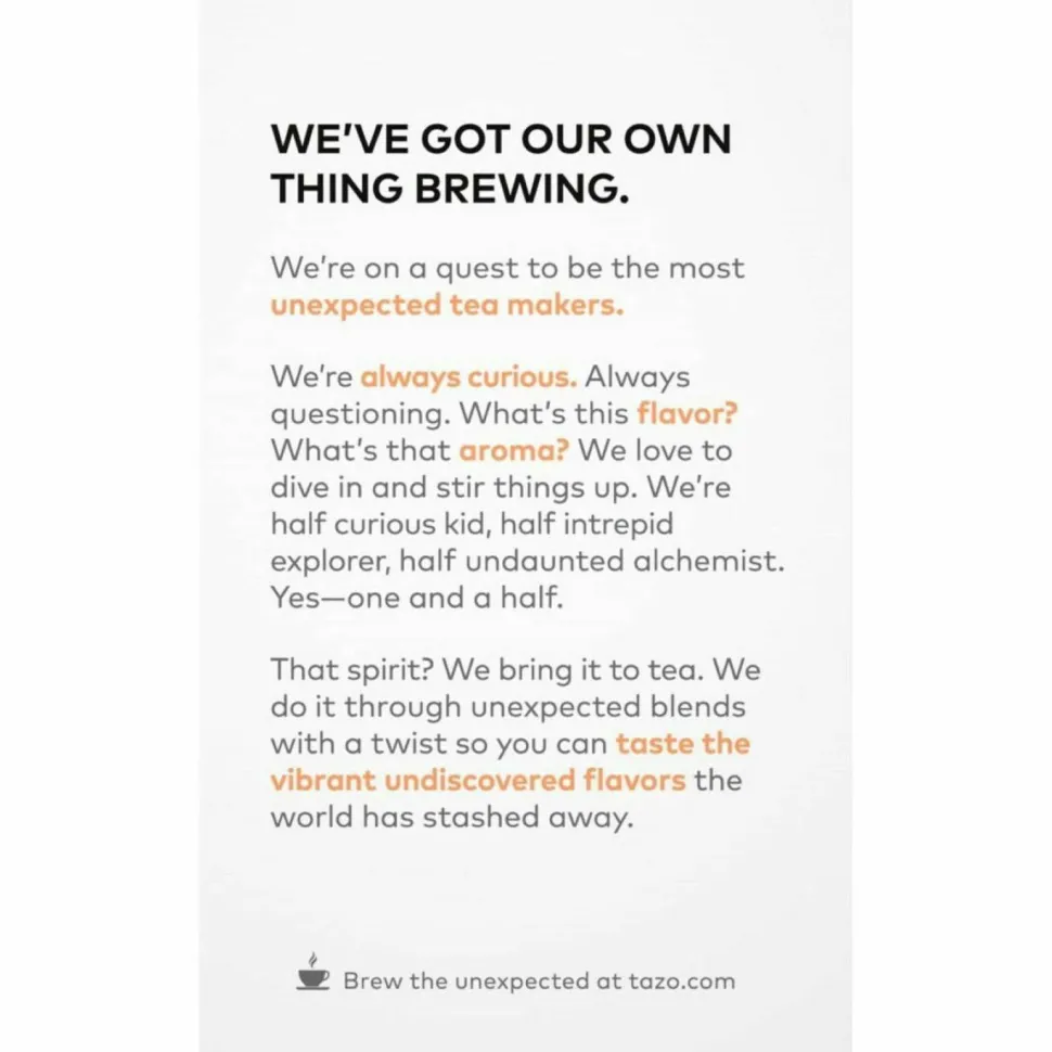 Tazo Wild Sweet Orange Herbal Tea Bag