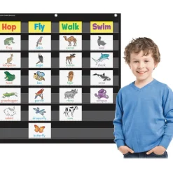 Teacher Created Resources Black 7 Pocket Chart