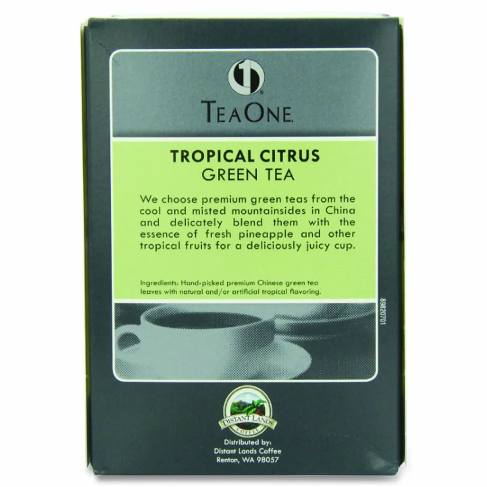Tea One Tea Pods, Tropical Citrus Green, 14/Box