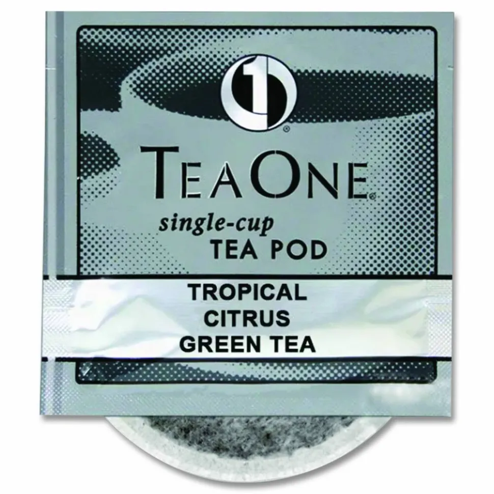 Tea One Tea Pods, Tropical Citrus Green, 14/Box