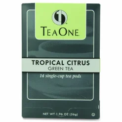 Tea One Tea Pods, Tropical Citrus Green, 14/Box