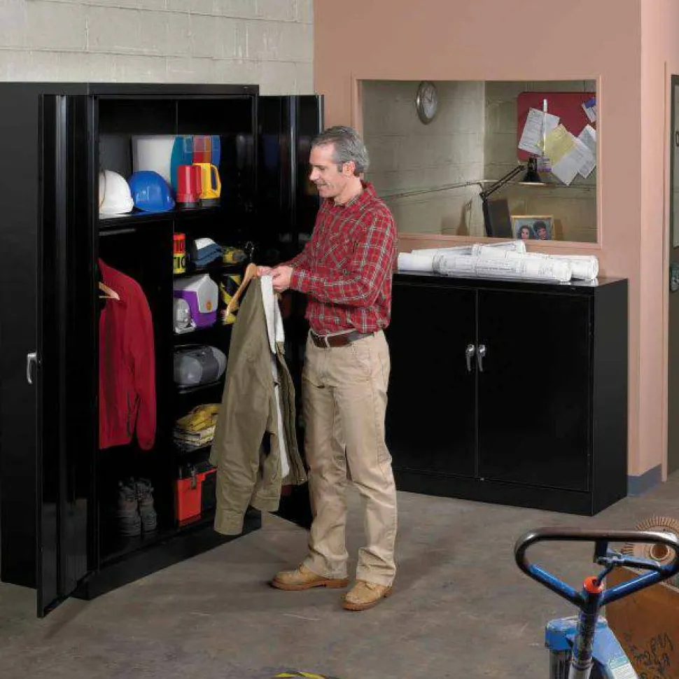 Tennsco 72" High Standard Cabinet (Unassembled), 36w x 24d x 72h, Putty