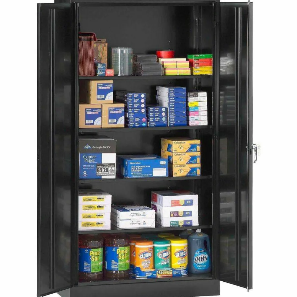 Tennsco 72" High Standard Cabinet (Assembled), 36w x 18d x 72h, Black