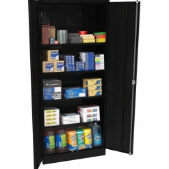 Tennsco 72" High Standard Cabinet (Assembled), 30w x 15d x 72h, Black