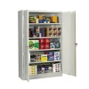 Tennsco Jumbo Steel Cabinets, 5 Shelves, 78"H x 48"W x 24"D, Light Gray