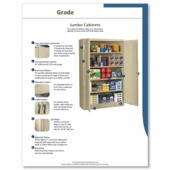 Tennsco Jumbo Steel Cabinets, 5 Shelves, 78