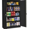 Tennsco Jumbo Steel Cabinets, 5 Shelves, 78"H x 48"W x 24"D, Black