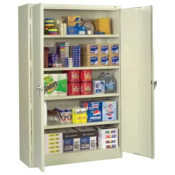 Tennsco Jumbo Storage Cabinet, 5-Shelf, Putty
