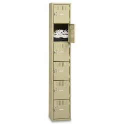 Tennsco Six-Tier Box Locker, 1-Wide, 72